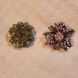 Jeweled jacket pins